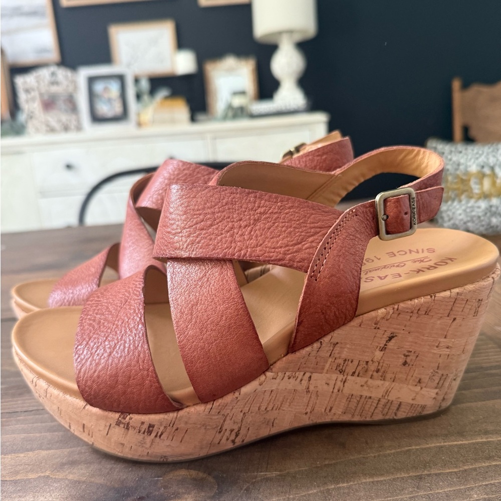 Kork-Ease Leather Wedge Sandals